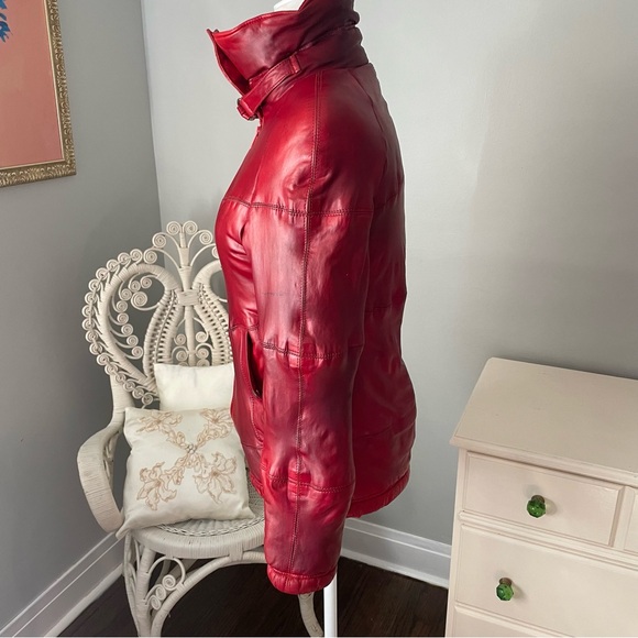 NETO Vintage Red Leather Jacket - Picture 4 of 16